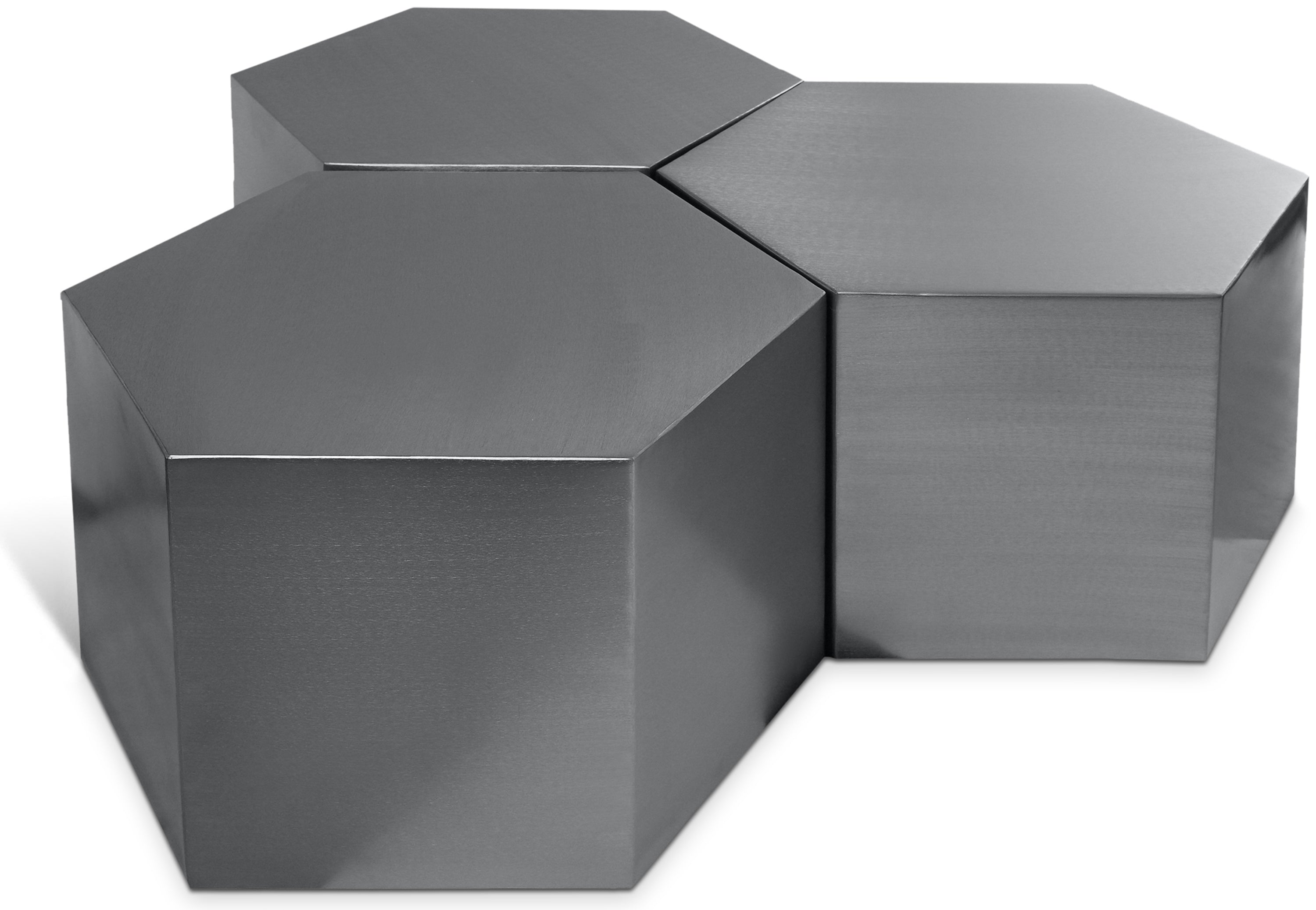 Hallam Chrome Iron 3pc. Modular Coffee Table