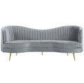 Sophia Upholstered Channel Tufted Sofa Grey