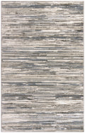 Serenity Home Ivory Grey Blue Modern Polypropylene Area Rug