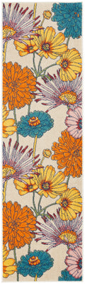 Allur Ivory Multicolor Contemporary Polypropylene Area Rug