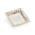 Square Jungle Verse Plate - White
