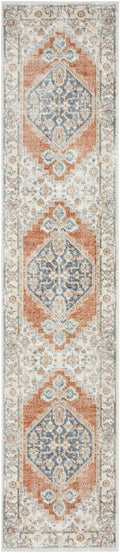 Astra Machine Washable Grey Multicolor Vintage Polyester Area Rug