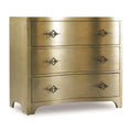 Sanctuary Three-Drawer Shaped Front Gold Chest