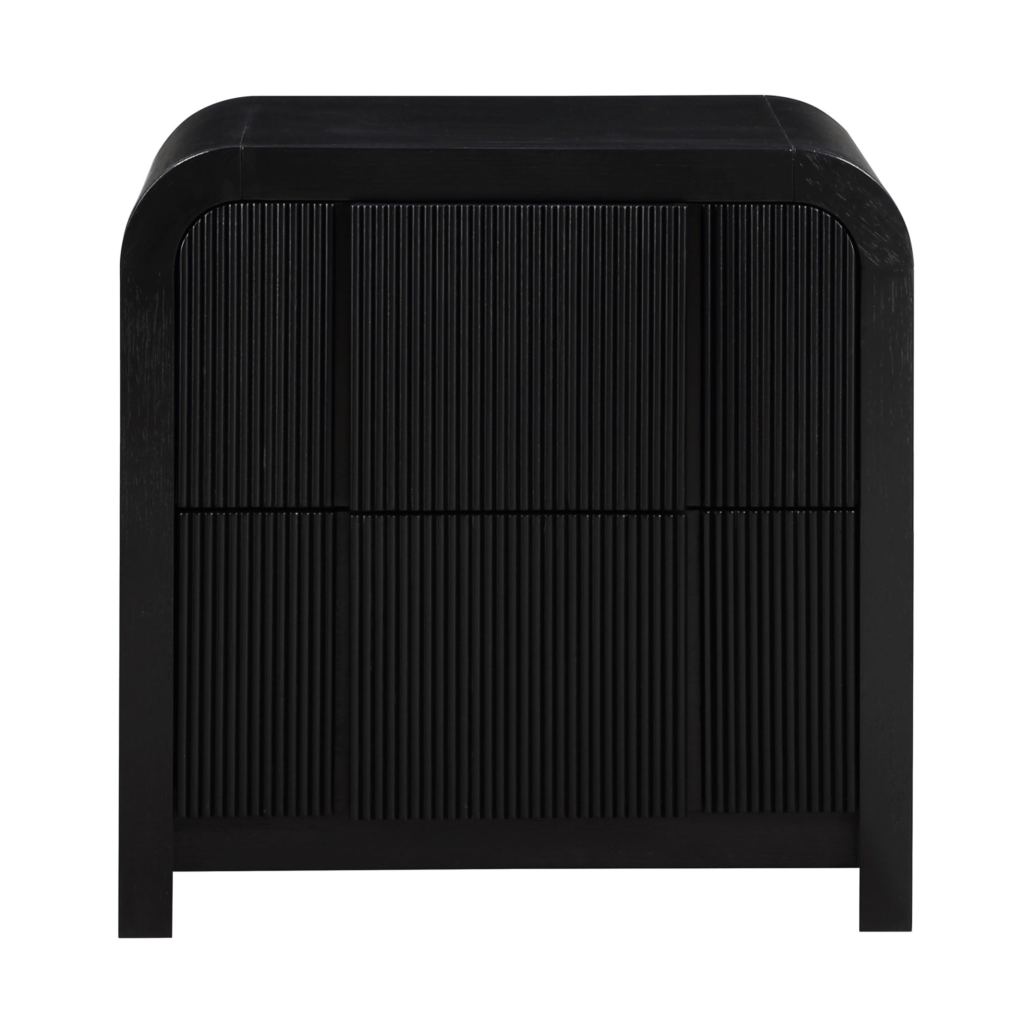 Fioretta 26" Solid Wood And Oak Veneer Nightstand