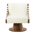 Mabelle Vegan Leather Upholstered Swivel Accent Chair