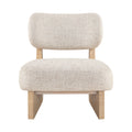 Ventana Linen Textured Fabric Upholstered Accent Chair