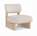 Ventana Linen Textured Fabric Upholstered Accent Chair