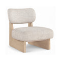 Ventana Linen Textured Fabric Upholstered Accent Chair