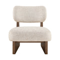 Ventana Linen Textured Fabric Upholstered Accent Chair