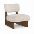 Ventana Linen Textured Fabric Upholstered Accent Chair