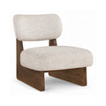Ventana Linen Textured Fabric Upholstered Accent Chair