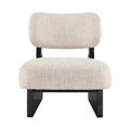 Ventana Linen Textured Fabric Upholstered Accent Chair