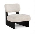 Ventana Linen Textured Fabric Upholstered Accent Chair