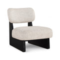 Ventana Linen Textured Fabric Upholstered Accent Chair