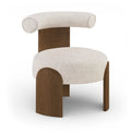 Carlotta Linen Textured Fabric Upholstered Accent Chair