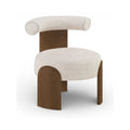 Carlotta Linen Textured Fabric Upholstered Accent Chair