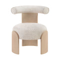 Carlotta Linen Textured Fabric Upholstered Accent Chair