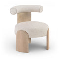 Carlotta Linen Textured Fabric Upholstered Accent Chair
