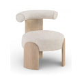 Carlotta Linen Textured Fabric Upholstered Accent Chair