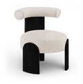 Carlotta Linen Textured Fabric Upholstered Accent Chair