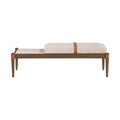 Melisande Linen Textured Fabric Upholstered Bench