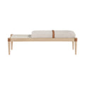 Melisande Linen Textured Fabric Upholstered Bench