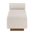 Zandra Linen Textured Fabric Upholstered Chaise