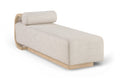 Zandra Linen Textured Fabric Upholstered Chaise