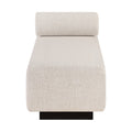 Zandra Linen Textured Fabric Upholstered Chaise