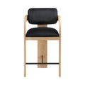 Claudette Velvet Performance Fabric Upholstered Counter Stool