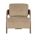 Claudette Velvet Performance Fabric Upholstered Accent Chair