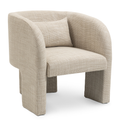 Rosaria Weaved Fabric Upholstered Accent Chair