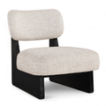Ventana Linen Textured Fabric Upholstered Accent Chair