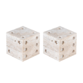 Eartha Natural Travertine Decorative Dice