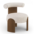 Carlotta Linen Textured Fabric Upholstered Accent Chair