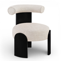 Carlotta Linen Textured Fabric Upholstered Accent Chair