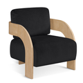 Claudette Velvet Performance Fabric Upholstered Accent Chair