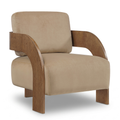 Claudette Velvet Performance Fabric Upholstered Accent Chair