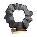 Aged Brass & Black Acadia Sculpture