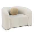 Ischia Faux Shearling Teddy Fabric Upholstered Chair