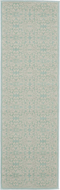 Jubilant Ivory Green Farmhouse Polypropylene Area Rug