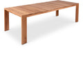 Tobias 108.5" Natural Teak Wood Outdoor Patio Dining Table