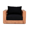 Tobias Water Resistant Fabric Upholstered Outdoor Patio Accent Chair