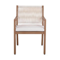 Lucinda Water Resistant Fabric Upholstered Outdoor Patio Dining Arm Chair