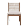 Lucinda Water Resistant Fabric Upholstered Outdoor Patio Dining Side Chair