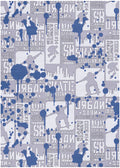 Imagination Blue Kids Polyester Area Rug