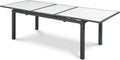 Montreux 77" / 100.5" White Aluminum Outdoor Patio Extendable Dining Table