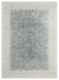 Grand Street Ivory Blue Modern Polyester Area Rug