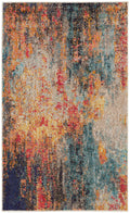 Celestial Multicolor Modern Polypropylene Area Rug