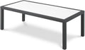 Montreux White Aluminum Outdoor Patio Coffee Table